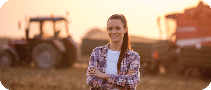 female farmer in field